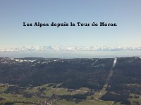 6 avril 2018  Vue sur les Alpes depuis la tour de Moron